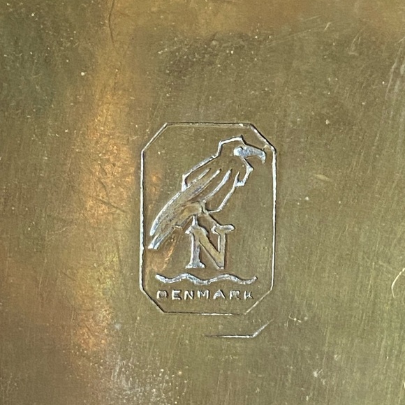 Aedel Malm Denmark Vintage 1960s Bronze Cup Votive Dish Viking Ship Marked - Picture 6 of 9